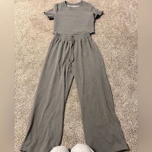 Gray Two-Piece Lounge Set